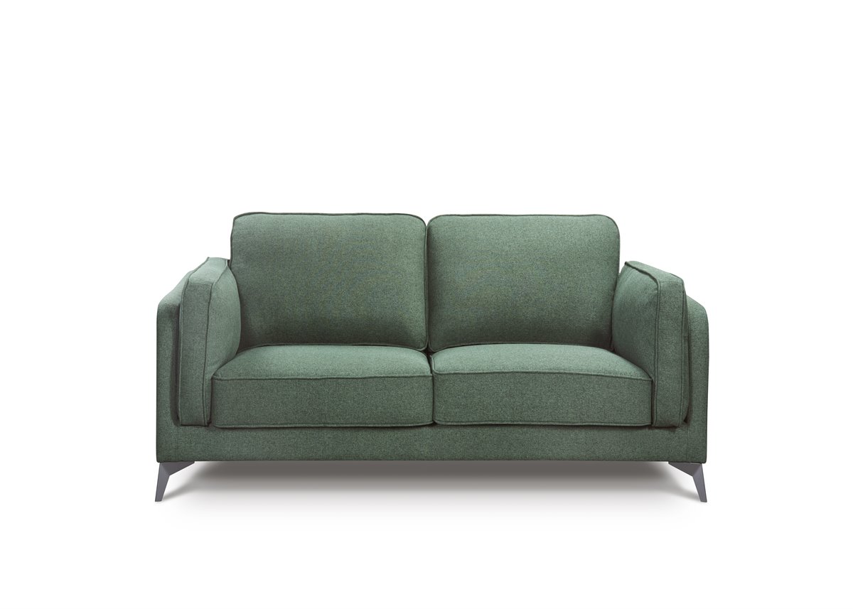 Sofá de tela 2 plazas PIU color Verde Verde - Conforama