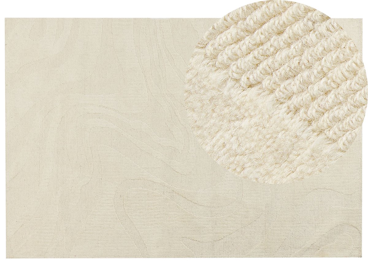 Alfombra de lana beige 200 x 300 cm MASTUNG 