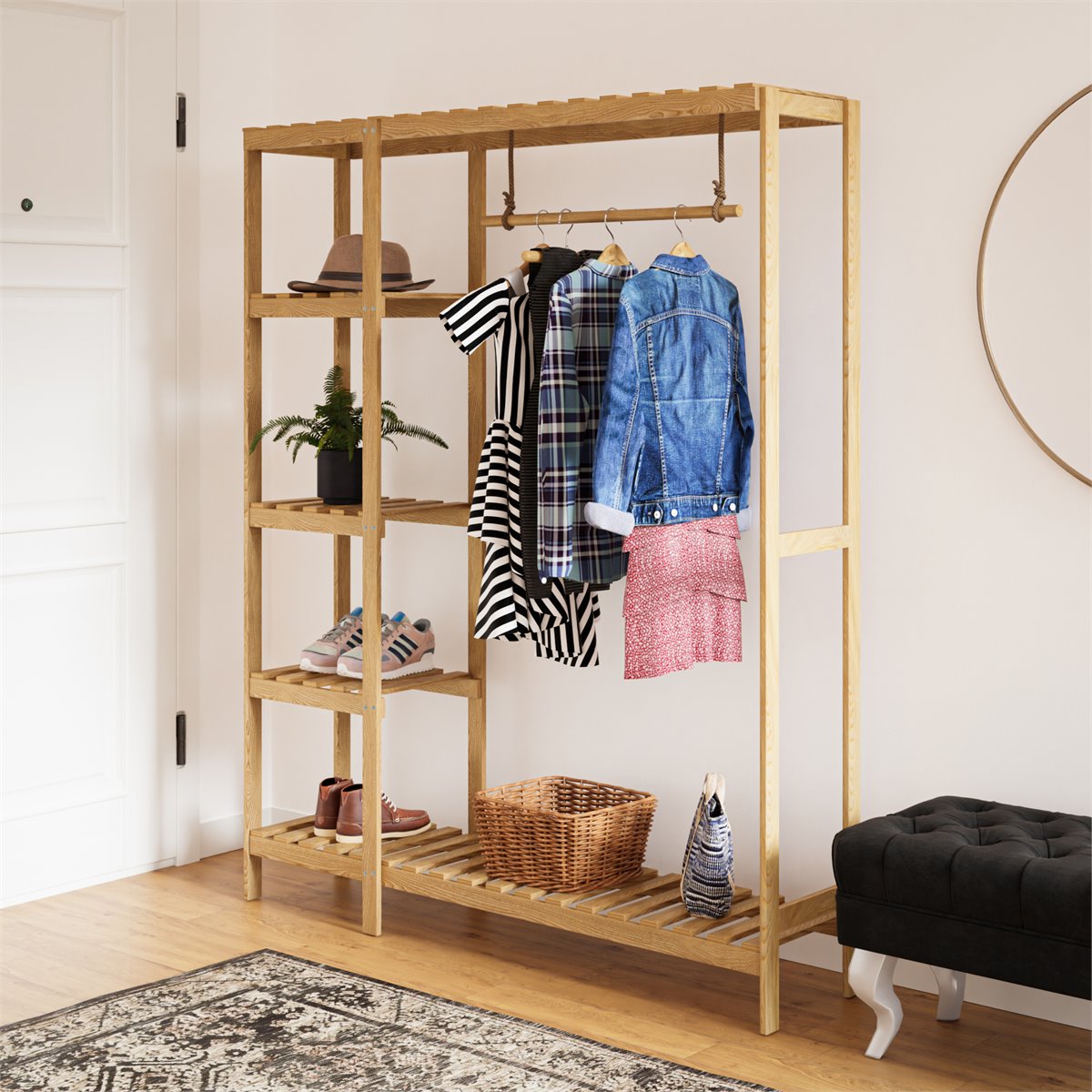 Conforama tiene el burro de ropa más espacioso y versátil para armarios  pequeños: puedes moverlo de un sitio a otro a un precio muy asequible