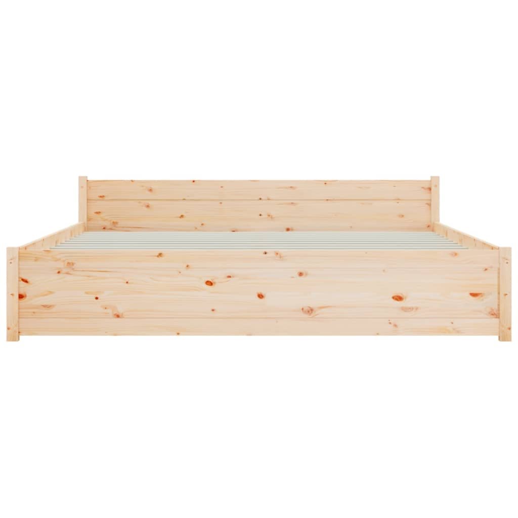 Cama Moderno Estructura de Cama para adulto de madera maciza blanca 160x200  cm ES91425A
