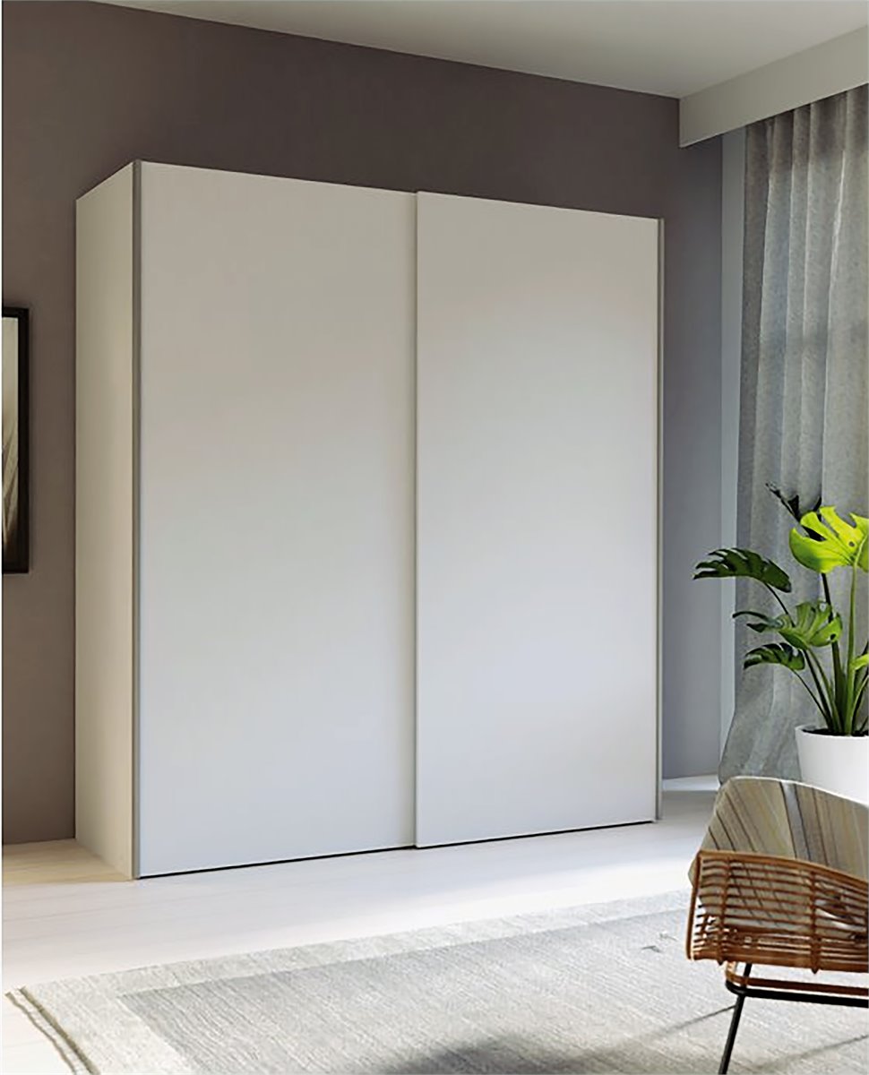 Armario puertas correderas blanco Basic - Muebles Polque. Tienda de Muebles  en Pamplona y Online.
