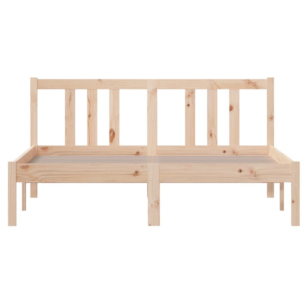 Estructura de cama madera maciza blanca 135x190 cm - Conforama