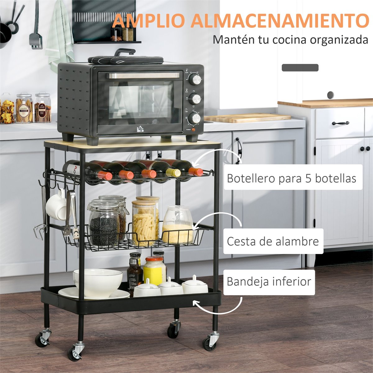 Carrito Frutero Verdulero - Maximiza el espacio en tu cocina
