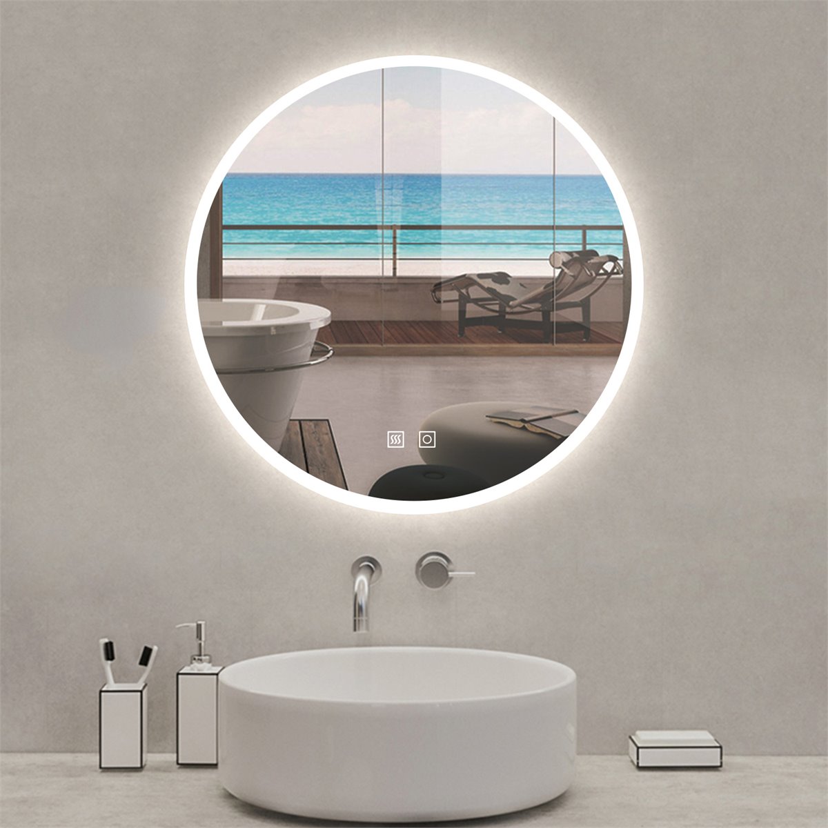 Espejo de baño redondo Ø 60 cm de Bath+